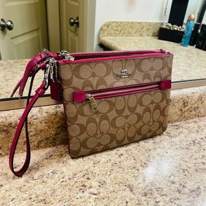 Coach Wristlet/Pouch with Strap